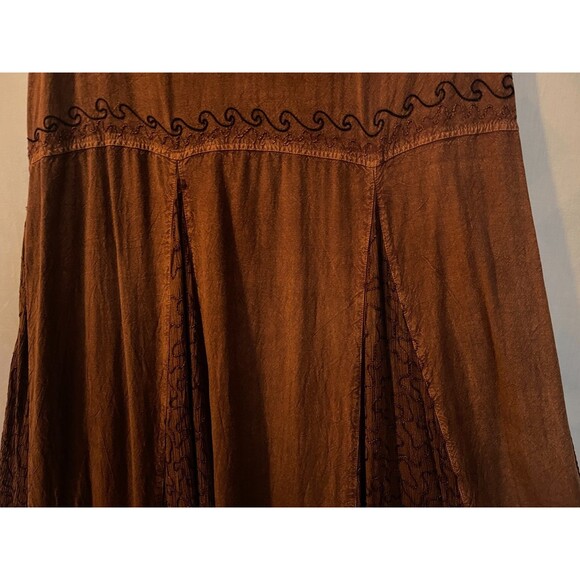 VTG M.P.H 90s Boho Hippie Embroidered Whimsical Festive Maxi Dress 1X  Flaws - Picture 8 of 11